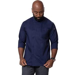 Chef Works Morocco Chef Coat kookmantel voor heren, Donkerblauw, S