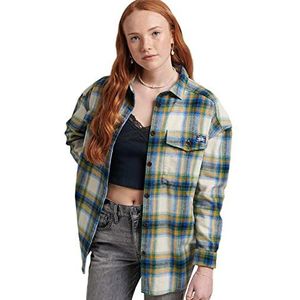 Superdry Vintage Check Overshirt W4010394A Friars Green Check 10 Dames, Friars Green Check, 36
