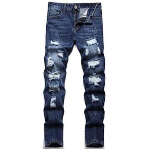 Aititia Ripped Regular Fit Jeans voor heren, 52