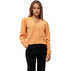Minus Dames Ayo Knit Cardigan Sweater, Abrikoos Tan Melange, L