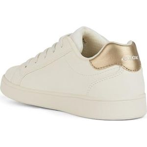 Geox J Eclyper Girl C Sneakers voor meisjes, Wit Platinum, 35 EU