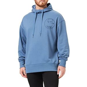 G-STAR RAW Heren Back gr Loose HDD Sw Hooded Sweatshirt, Blauw (Azul A613-2182), S