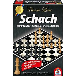 Schmidt Games 49082, schaken. Classic Line (extra grote figuren): Voor 2 spelers,Kleurrijk