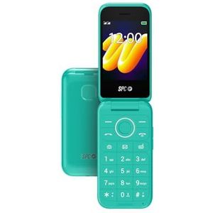 SPC Wild 4G-telefoon voor digitale scheiding en veilige eerste verbinding, camera, dubbel scherm, SOS-knop en 7-dagen-batterij, turquoise