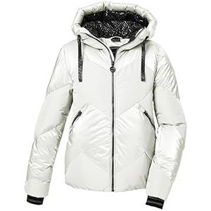 killtec dames Ski-jack/gewatteerd ski-jack met afritsbare sneeuwvanger KSW 100 WMN SKI QLTD JCKT, gebrochenes weiss, 44, 42036-000