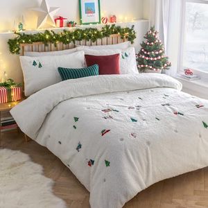 Furn. - Kerst Samen - Dekbedset - Geborduurd - Eenpersoons