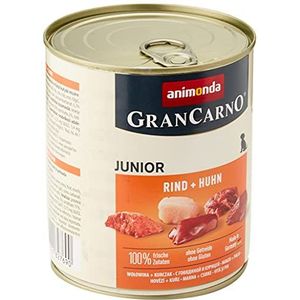 Animonda Grancarno Hondenvoer, Junior, Nat Voer, Rund En Kip, Pak Van 6 (6 X 800 G)