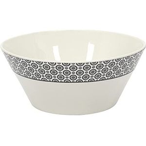 HOME DECO FACTORY - KA4867 - Saladier Cottage Porcelaine Gris 24cm Art de la Table Vaisselle Bol - Mug et Tasse
