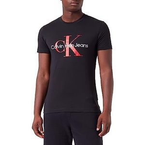 Calvin Klein Jeans S/S T-shirts, Ck Zwart/Salsa, M