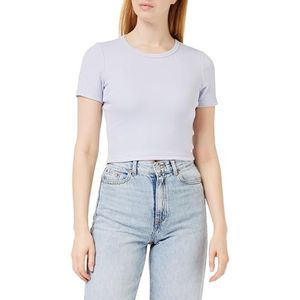 Dr. Denim Dames Nina Rib Tee T-shirt, Aster Haze, M, Aster Haze, M