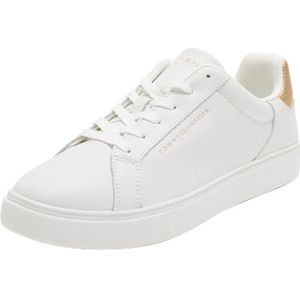 Tommy Hilfiger Dames Essential Court Sneaker Metallic (FW0FW08350) Low Top, wit (Ecru), 6.5 UK, Wit Ecru, 40 EU