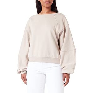 Sisley Dames Sweater L/S 33QUW1002 Sweatshirt, Beige 18J, L, Beige 18j, L