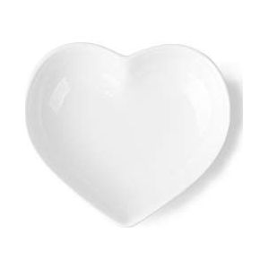 Holst Porzellan HS 007 FA1 hartvormige schaal klassiek 7 cm, wit, 7 x 8 x 1,5 cm, 6 stuks