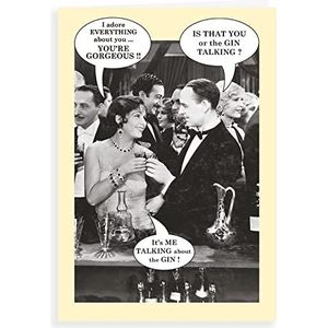 Humor Grappige Verjaardagskaart Gin praten - 7 x 5 inch - Regal Publishing
