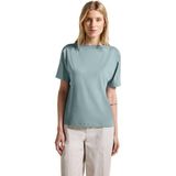 Street One - Dames Shirt - Blauw - Gestructureerde Kraag