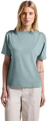 Street One - Dames Shirt - Blauw - Gestructureerde Kraag