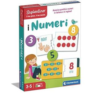 Clementoni - Sapientino educatief spel 3 jaar, flashcards, cijfers leren, Made in Italy, Italiaanse kleur, 16769