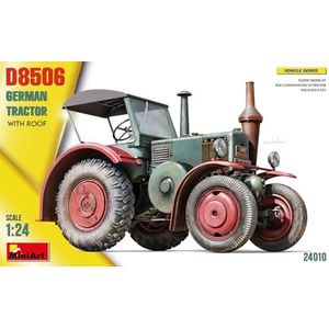 Mini Art 24010 1:24 Dt. Tractor D8506 m. Cabinedak - getrouwe replica, modelbouw, plastic bouwpakket, knutselen, hobby, lijmen, modelbouwset, montage, ongelakt