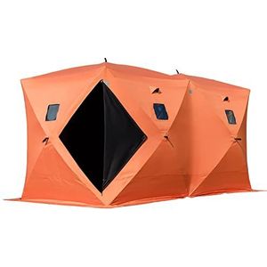 Happybuy 8 Person Ice Fishing Shelter Tent 300d Oxford Stof Draagbare Ice Shelter Sterke Waterdichte Ice Fish Shelter voor Outdoor Vissen Ice Vissen Tent