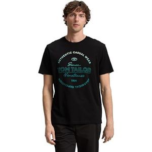 TOM TAILOR T-shirt voor heren, 29999 - Black, M