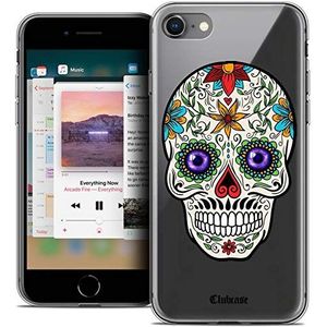 Caseink - Beschermhoes voor Apple iPhone 8 (4.7) [Crystal Beschermhoes Case Gel HD Collectie Skull Design Maria's Flower - Flexibel - Ultradun - Gedrukt in Frankrijk]