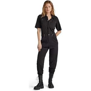 G-STAR RAW Dames Track Short Sleeve Jumpsuit, zwart (dark black D24527-B771-6484), L