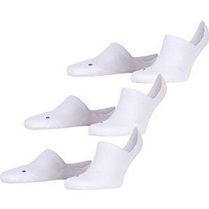 FALKE Uniseks-volwassene Liner Sokken Cool Kick Invisible 3-Pack U IN Ademend Sneldrogend Onzichtbar Eenkleurig 3 paar, Wit (White 2000), 44-45