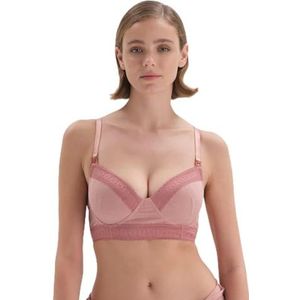 Dagi Dames Lace Gedetailleerd Katoen Niet-Wired Nursing BH, roze (salmon), 90D