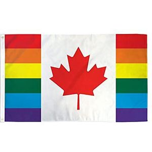 AZ FLAG Vlag Canada, regenboog, 90 x 60 cm, Canadese vlag Gay 60 x 90 cm – vlaggen