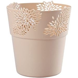 VERDENIA Aster bloempot, lichte bloempotopcoating, design, decoratieve pot voor planten voor binnen, van kunststof, opengewerkt patroon, vele kleuren, vele maten, 13 cm, 20527 roze licht