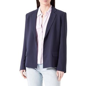 Armani Exchange Women's Sustainable, Classic Style, interne logopatch, blazer, blauw, 12, blueberry, XXL