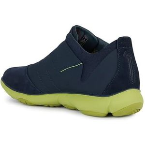 Geox U Nebula B Sneakers voor heren, marineblauw/limoen, 40 EU, Navy Lime, 40 EU