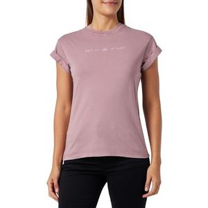 Replay T-shirt voor dames, regular fit, 465 Powder Rose, XS