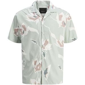 JACK & JONES - Overhemd - Bruin - Comfort Fit - Katoen - Bloemenprint