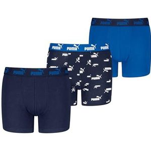 PUMA Jongens Elements Boxer (3-pack), Blue Combo, 122-128