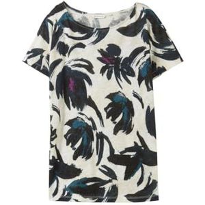 TOM TAILOR T-shirt voor dames, 35285 - donkerblauw bloemendesign, XL