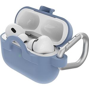 OtterBox Soft Touch-koptelefoonhoes voor AirPods Pro (1e gen / 2e gen), schokbestendig, valbestendig, ultradun, kras- en krasbeschermhoes voor Apple AirPods, inclusief karabijnhaak, Licht Blauw