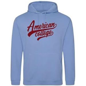AMERICAN COLLEGE USA Sweatshirt Sweatshirt Print Warme Kleding Unisex Kinderen Jongens en Meisjes Casual Model ACSCW1 Sky Blue 8 Jaar, Turkoois, 8 ans