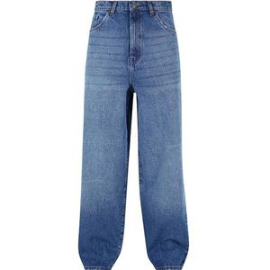Urban Classics Heavy Ounce Baggy Jeans voor heren, losse pasvorm, wijde pijpen, stone washed, verkrijgbaar in verschillende kleuren, maten 28-38, New Mid Blue Washed, 34