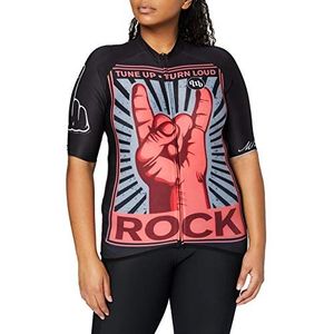 MB Wear Rock N Roll-M Unisex Volwassen, zwart/rood/grijs, FR: M (maat fabrikant: M)