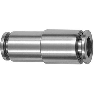 Rechte stekkerverbinding, reducerend, voor buitendiameter slang 16/12 mm, werkdruk max. 20 bar, roestvrij staal 1.4404