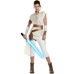 Rubie's Officiële Disney Star Wars Ep 9, Rey Deluxe volwassen kostuum, dames maat groot