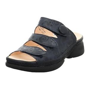 Think Cambio clogs voor dames, leren voering, marineblauw/combi 8020, 37 EU, Navy Combi 8020, 37 EU