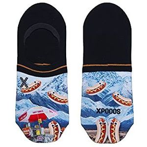XPOOOS Heren Hot Dog Footies, multicolor, 39-42 (UK 5.5-8 ? US 6.5-9)