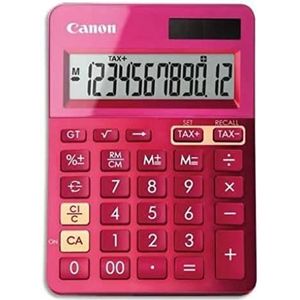 Canon LS123K-MPK kleine rekenmachine, 12-cijferig display, metallic roze