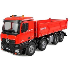 Amewi - Mercedes-Benz Arocs 8 x 4/4 - RC Vrachtwagen - Rood - 1:18 RTR