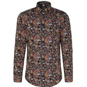 Seidensticker Zakelijk overhemd voor heren, shaped fit, gemakkelijk te strijken, kent-kraag, lange mouwen, 100% katoen, geel, 40