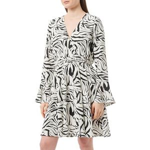 COBIE Damesjurk - Zebraprint 19226443-CO01, wit zwart, XL, Jurk - Zebraprint, XL