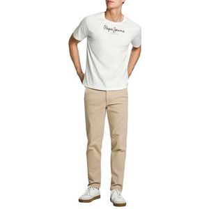 Pepe Jeans - PM211763 - Chino Broek - Beige - Casual - Duurzaam Katoen