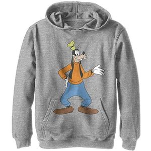 Disney Characters Traditionele Goofy Boy's Hooded Pullover Fleece, Athletic Heather, Small, Athletic Heather, S